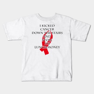 Cancer Bully (Red Ribbon) Kids T-Shirt